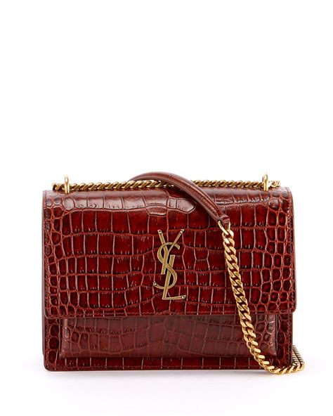 ysl red leather shoulder bag|saint laurent monogram shoulder bag.